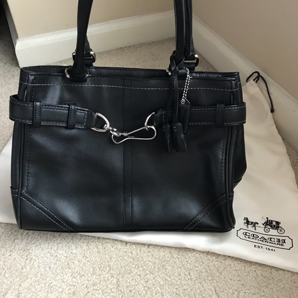 COACH Hampton Black leather Tote bag - Picture 3 of 7